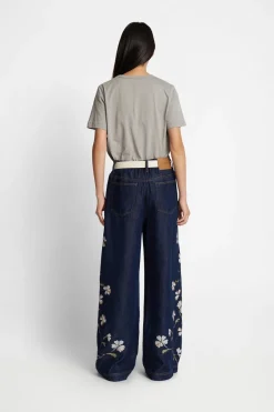 Dames broek blauw