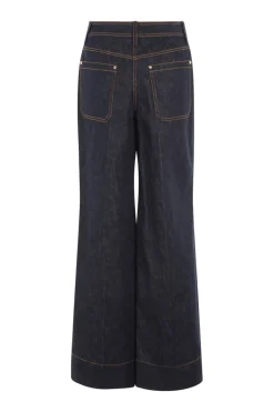 Dames broek blauw