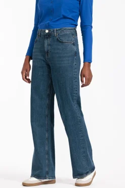 Dames broek blauw