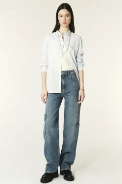 Dames broek blauw