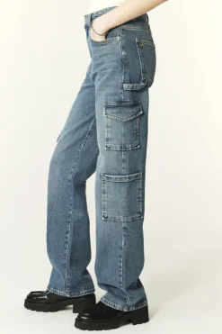 Dames broek blauw