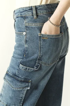 Dames broek blauw