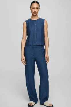 Dames broek blauw