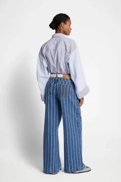 Dames broek blauw