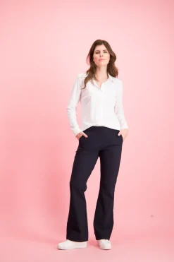 Dames broek blauw