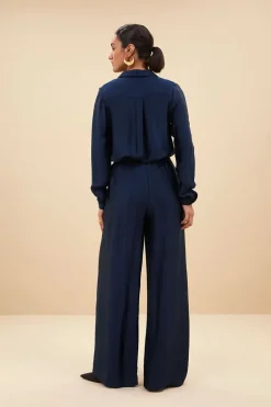 Dames broek blauw