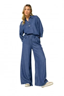 Dames broek blauw