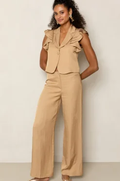 Dames broek ecru