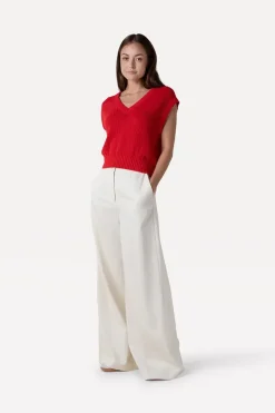 Dames broek ecru