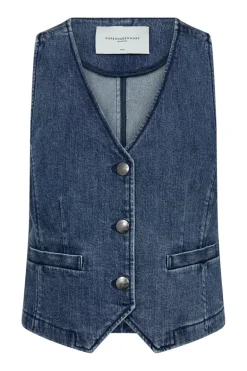 Dames gilet blauw