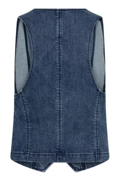 Dames gilet blauw