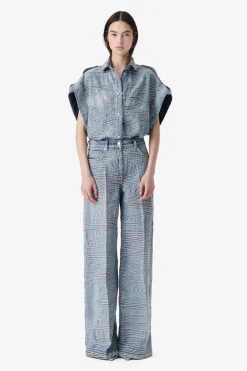 Dames gilet blauw