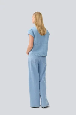 Dames gilet blauw