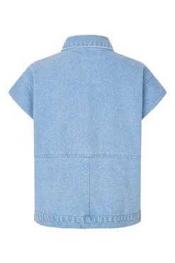 Dames gilet blauw