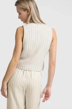 Dames gilet bruin