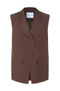 Dames gilet bruin