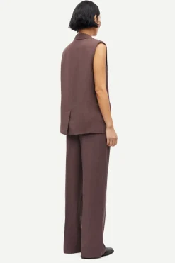 Dames gilet bruin