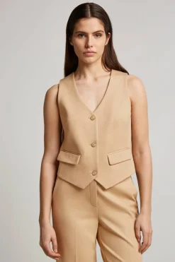 Dames gilet bruin