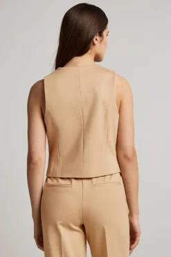 Dames gilet bruin
