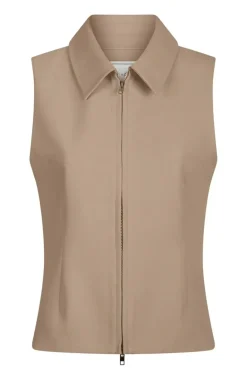 Dames gilet bruin