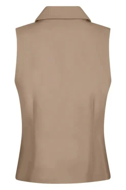 Dames gilet bruin