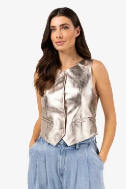 Dames gilet goud