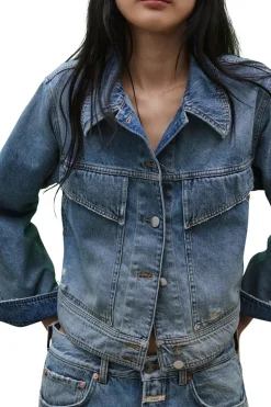 Dames jas blauw