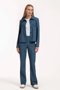 Dames jas blauw