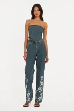 Dames jeans blauw