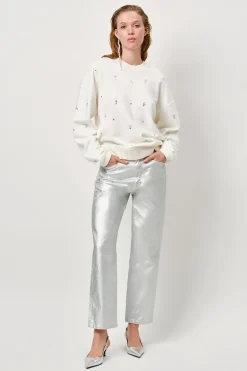 Dames jeans zilver