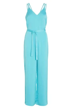 Dames jumpsuit/tuinbroek blauw