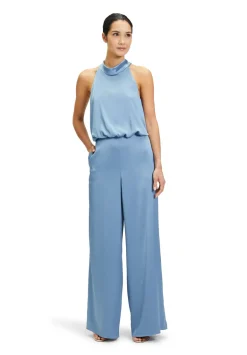 Dames jumpsuit/tuinbroek blauw