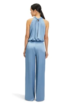 Dames jumpsuit/tuinbroek blauw