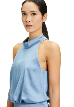 Dames jumpsuit/tuinbroek blauw