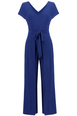 Dames jumpsuit/tuinbroek blauw