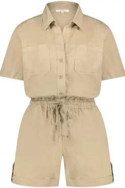 Dames jumpsuit/tuinbroek bruin