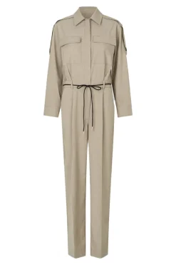 Dames jumpsuit/tuinbroek bruin