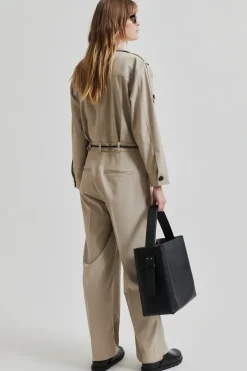 Dames jumpsuit/tuinbroek bruin