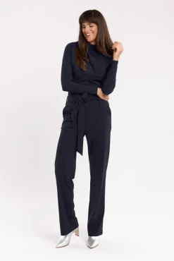 Dames jumpsuit/tuinbroek blauw