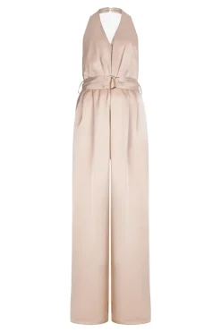 Dames jumpsuit/tuinbroek goud