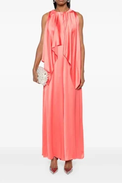 Dames jumpsuit/tuinbroek oranje