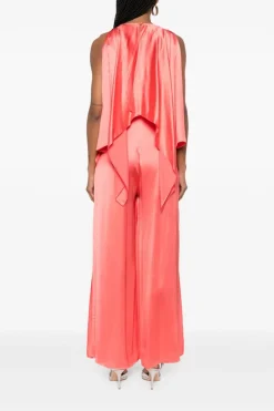 Dames jumpsuit/tuinbroek oranje