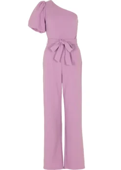 Dames jumpsuit/tuinbroek paars
