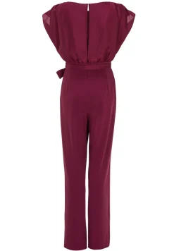 Dames jumpsuit/tuinbroek rood