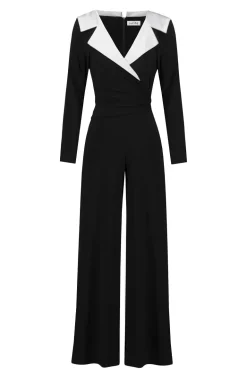 Dames jumpsuit/tuinbroek zwart