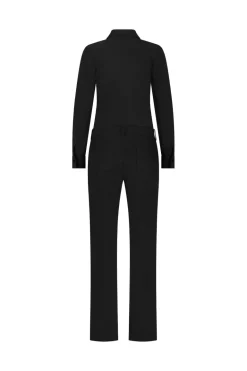 Dames jumpsuit/tuinbroek zwart