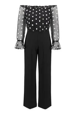 Dames jumpsuit/tuinbroek zwart