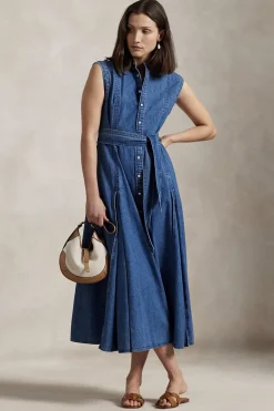Dames jurk blauw