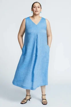 Dames jurk blauw