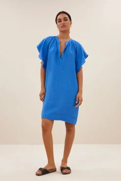 Dames jurk blauw